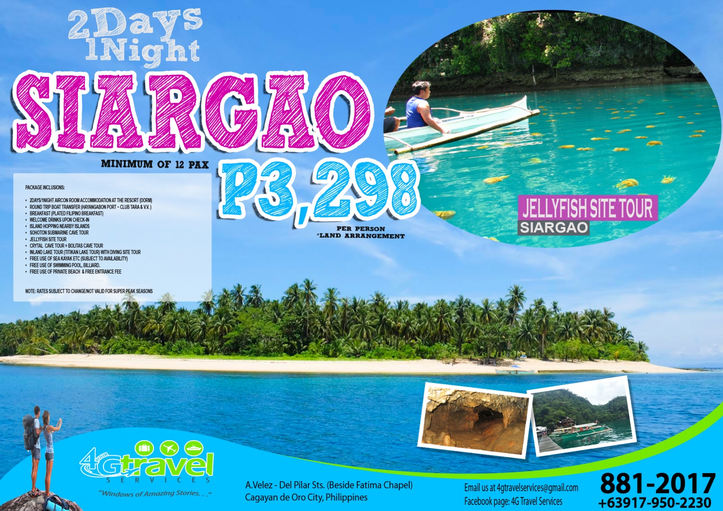 2days 1night SIARGAO Tour Package ITAP World